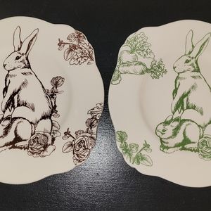 Bunny Toile By J. Willfred Salad Plates